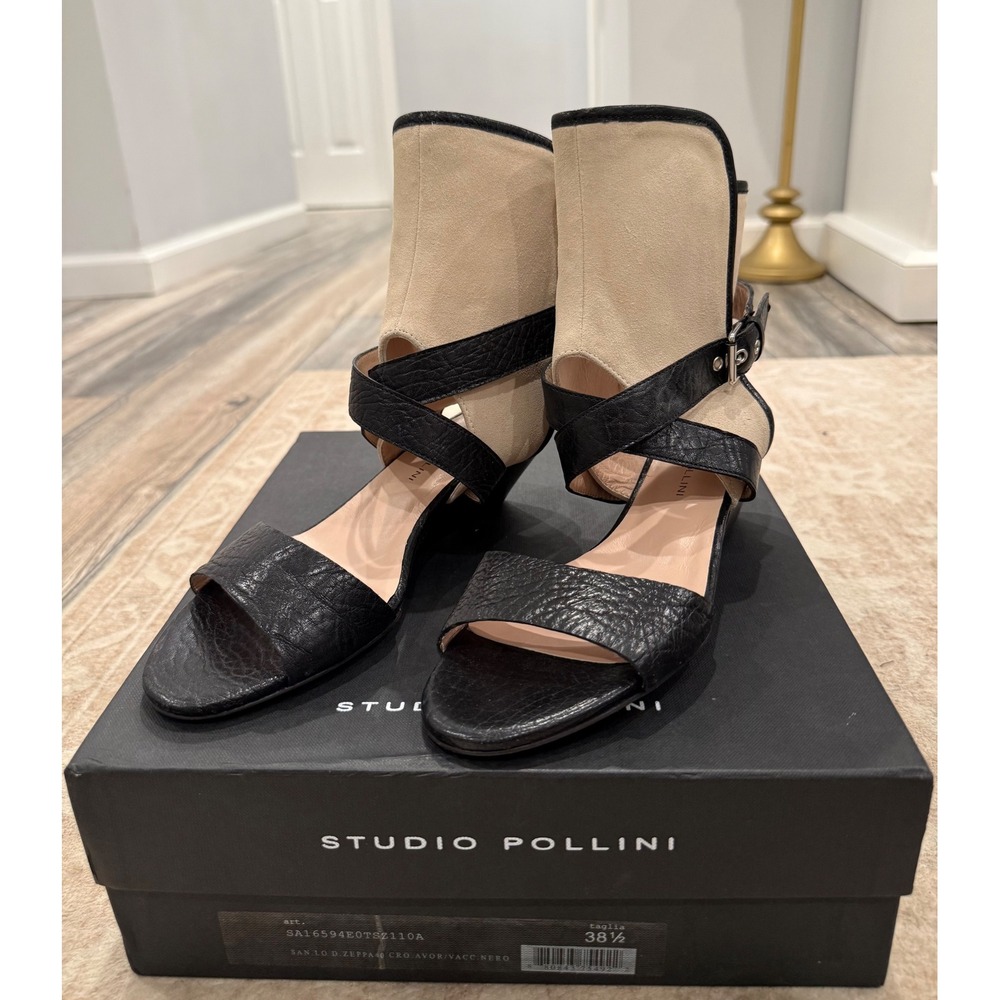 Studio Pollini Strappy Block-Heel Sandals, 38.5